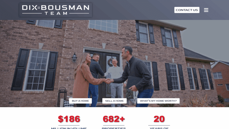 Website designed for client DixBousman Real Estate Team in Roanoke, Virginia