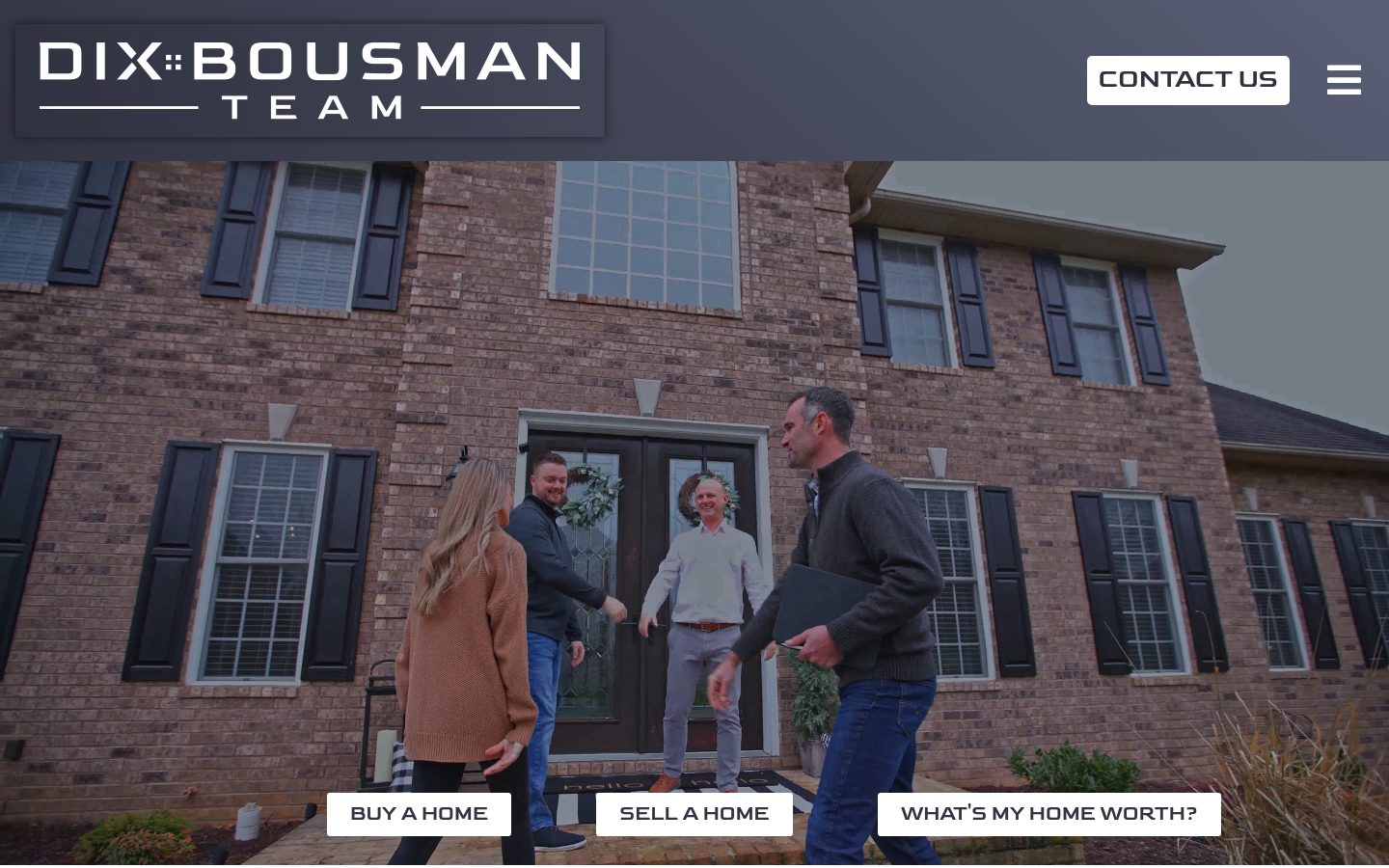 Desktop view of the DixBousman Real Estate Team website