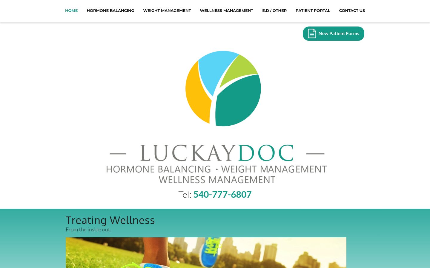 Desktop view of the LuckayDoc website